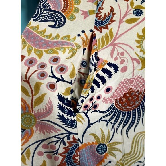 House of Harlow 1960 Molly Ivory Maxi Dress Boho Prairie Printed Women’s Small - Picture 6 of 10